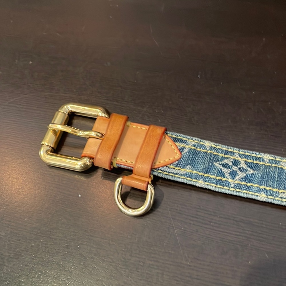 Louis Vuitton denim belt.